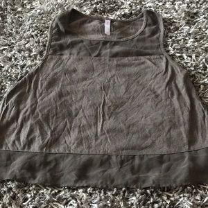 Sheer grey tank top